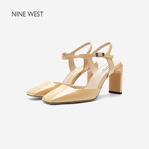 NineWest/玖熙方头高跟鞋女