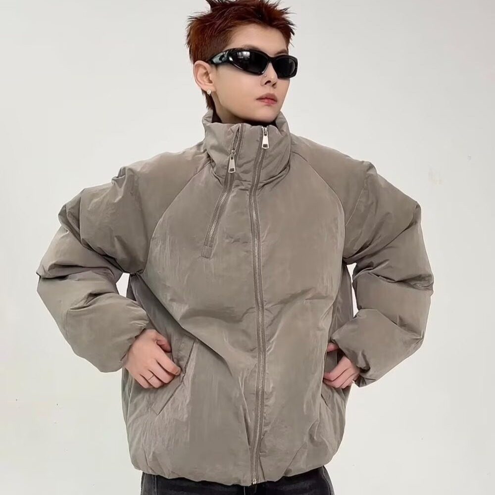 美式2025新款休闲夹克男士外套春秋款潮牌加厚夹棉秋季衣服男装,男装,棉衣,淘宝优惠券,粉丝福利购,淘宝优惠卷