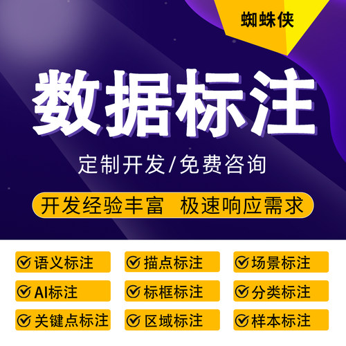 AI数据标注服务图像标框标注样本分类文本实体标注深度机器学习