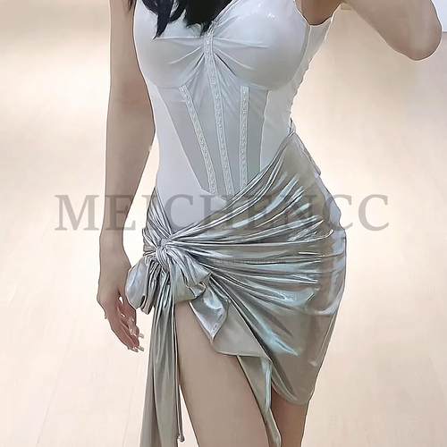 美辰拉丁舞高级感吊带练功服套装
