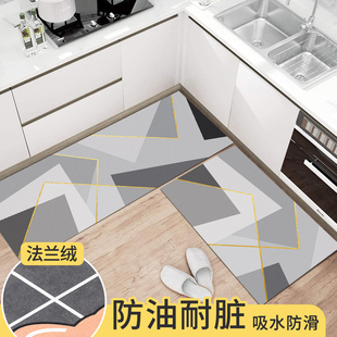 厨房地垫卫生间浴室防滑垫防油吸水垫现代简约门口垫子脚垫家用