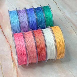 3股0.3幻彩蜡金线南美蜡线加蜡彩线包石头专用diy粽子线极细编绳