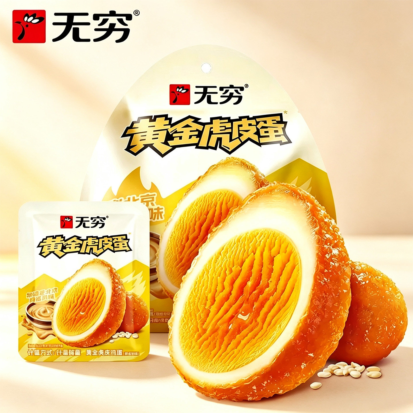 无穷盐焗虎皮鸡蛋30g*30枚火锅味五香卤蛋熟食休闲超市同款小零食