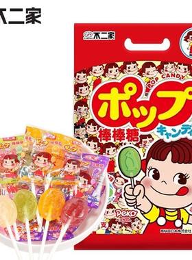 不二家棒棒糖374g袋装水果混合儿童礼物糖果喜糖休闲零食批发特价