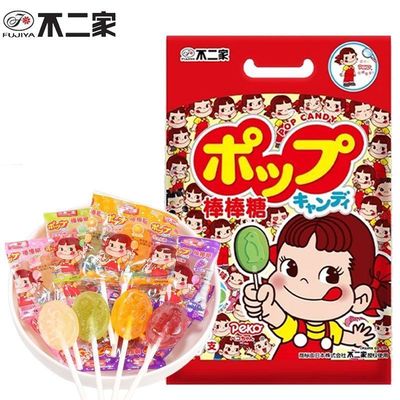 不二家棒棒糖374g袋装水果混合儿童礼物糖果喜糖休闲零食批发特价