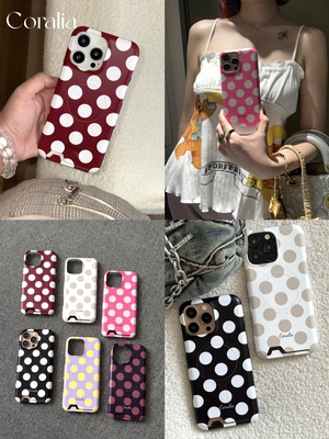 Coralia 25SS原创设计经典波点时尚潮流韩国进口菲林插卡磁吸手机壳潮流六色必入款可插卡