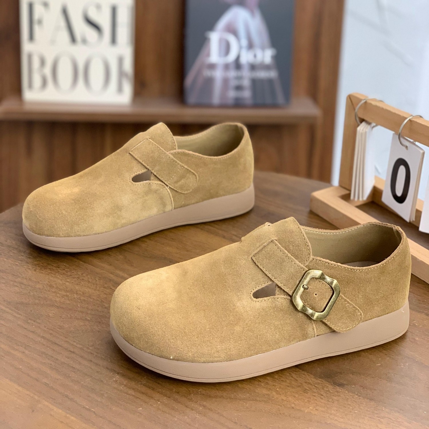 复古磨砂绒面平底勃肯鞋2025秋季新款软底舒适通勤一脚蹬休闲女鞋,女鞋,勃肯鞋/软木鞋,淘宝优惠券,粉丝福利购,淘宝优惠卷