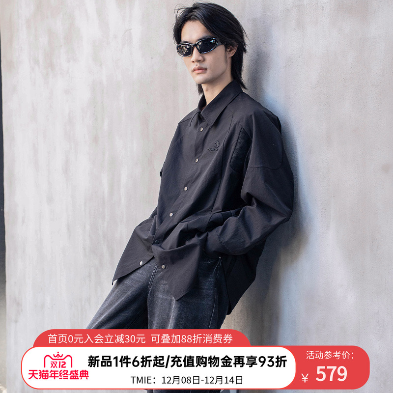 ACUPUNCTURE爱克佩特暗黑系简约刺绣衬衫