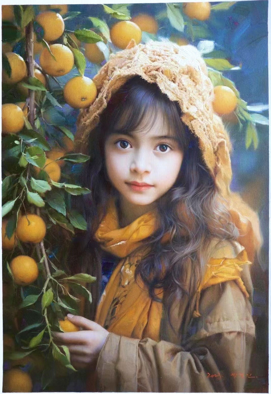 纯手绘油画来图定制照片人物人像肖像宠物风景生日丙烯装饰画代画图片