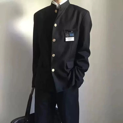 dk制服全套中山装男初中高中生热血高校服潮流jk西服外套西装班服