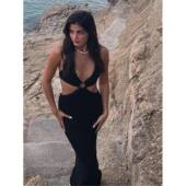 挂脖露背长裙欧美沙滩性感连衣裙女Sexy Skirt Back Beach Open