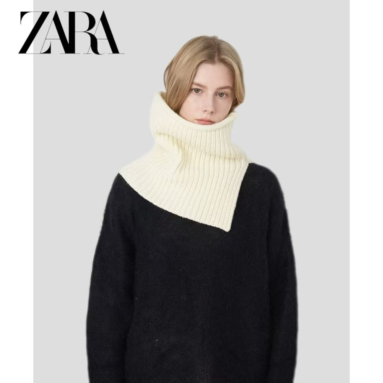 秋冬纯色针织围脖高龄开叉叠戴围脖保暖堆领防风护颈韩版围巾女