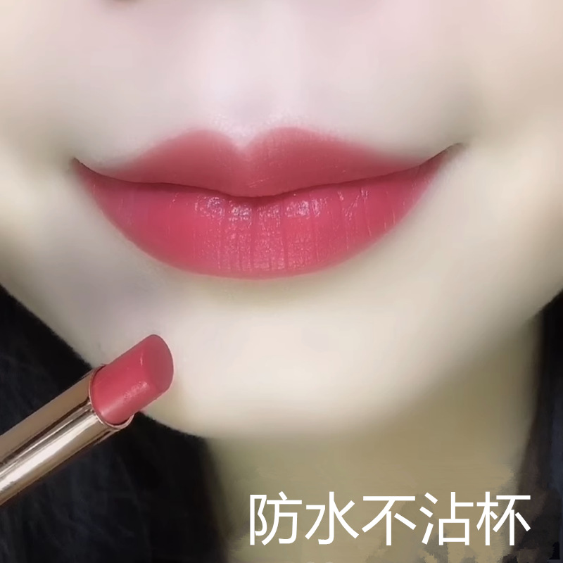 爆款抖音同款口红不易掉色不沾杯肉桂奶茶色雨衣素颜显白防水滋润