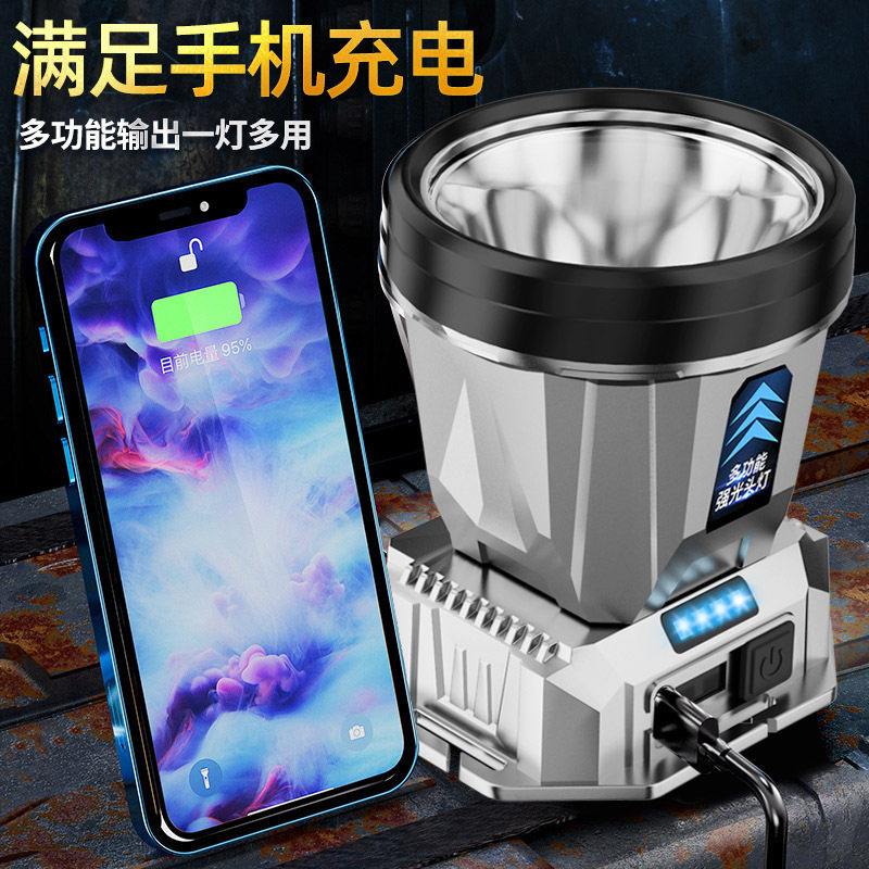 户外LED强光头灯多功能远