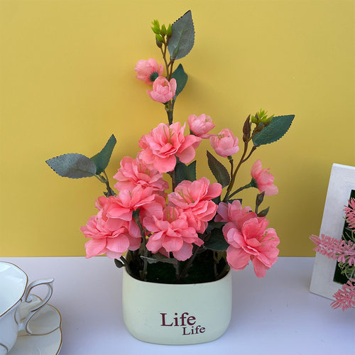 仿真花山茶花盆栽life高