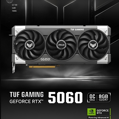 /华硕TUF RTX5060Ti O8G GAMING电竞游戏显卡5060显卡三风扇 618