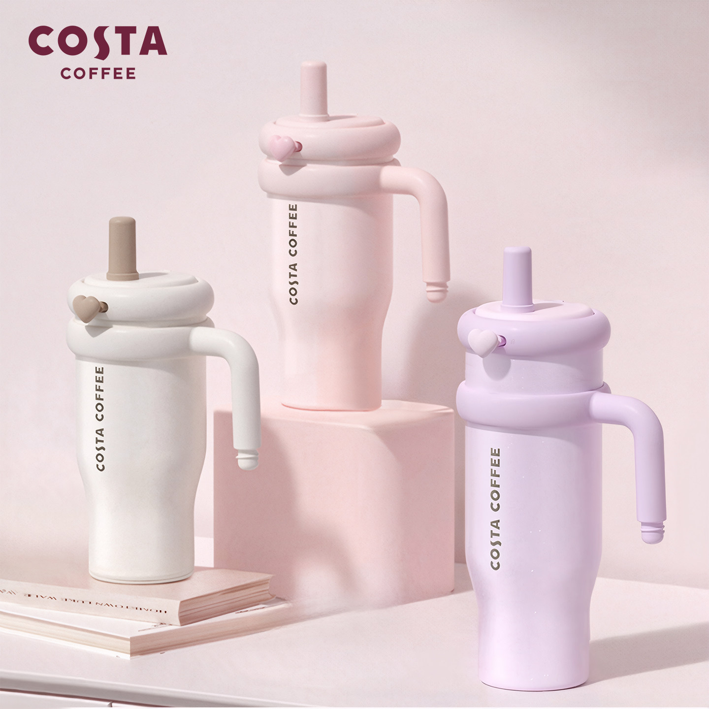 COSTA巨无霸保温杯大容量水杯316L马年高颜值女吸管杯保冷冰霸杯