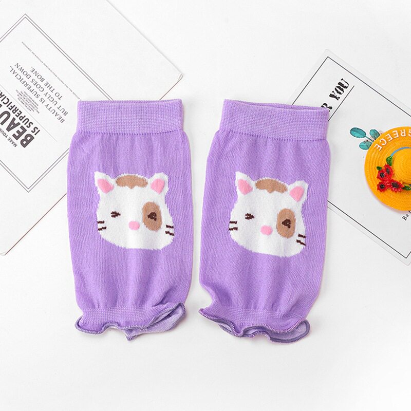 夏季防滑猫咪棉超薄款护膝袜套