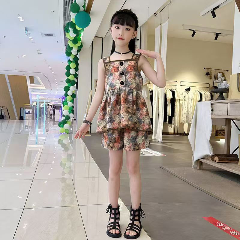夏季套装两件套新款儿童裙子洋气