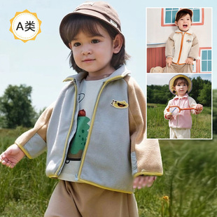 2025外套摇粒绒婴幼儿秋冬小宝宝男女童新款儿童加绒上衣