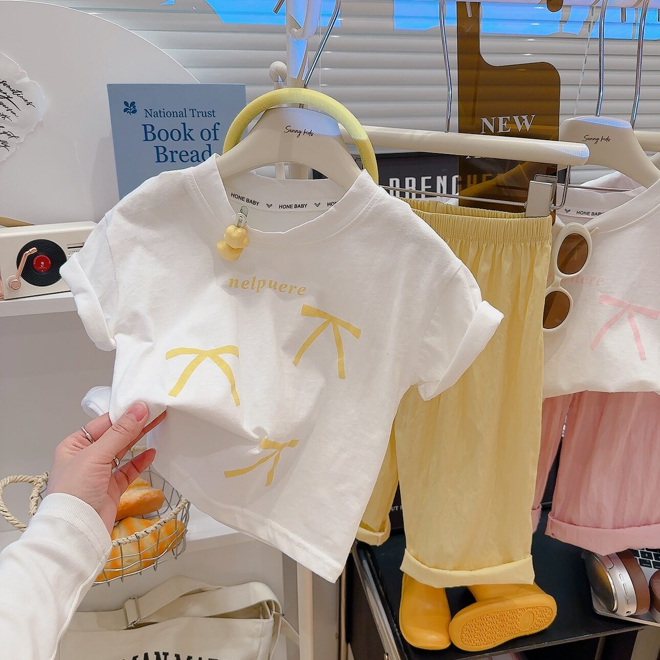 女童短袖长裤小童欧若风防蚊裤宝宝山本裤两件套A类安全中夏季