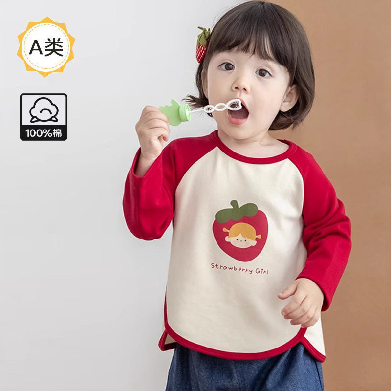 童装2025春秋女童新款洋气小宝宝纯棉打底衫长袖t恤休闲外穿