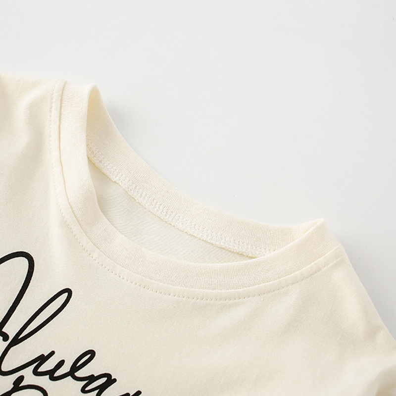 malwee女童小童衫秋季新款欧美中上衣休闲圆领长袖打底衫T恤儿童