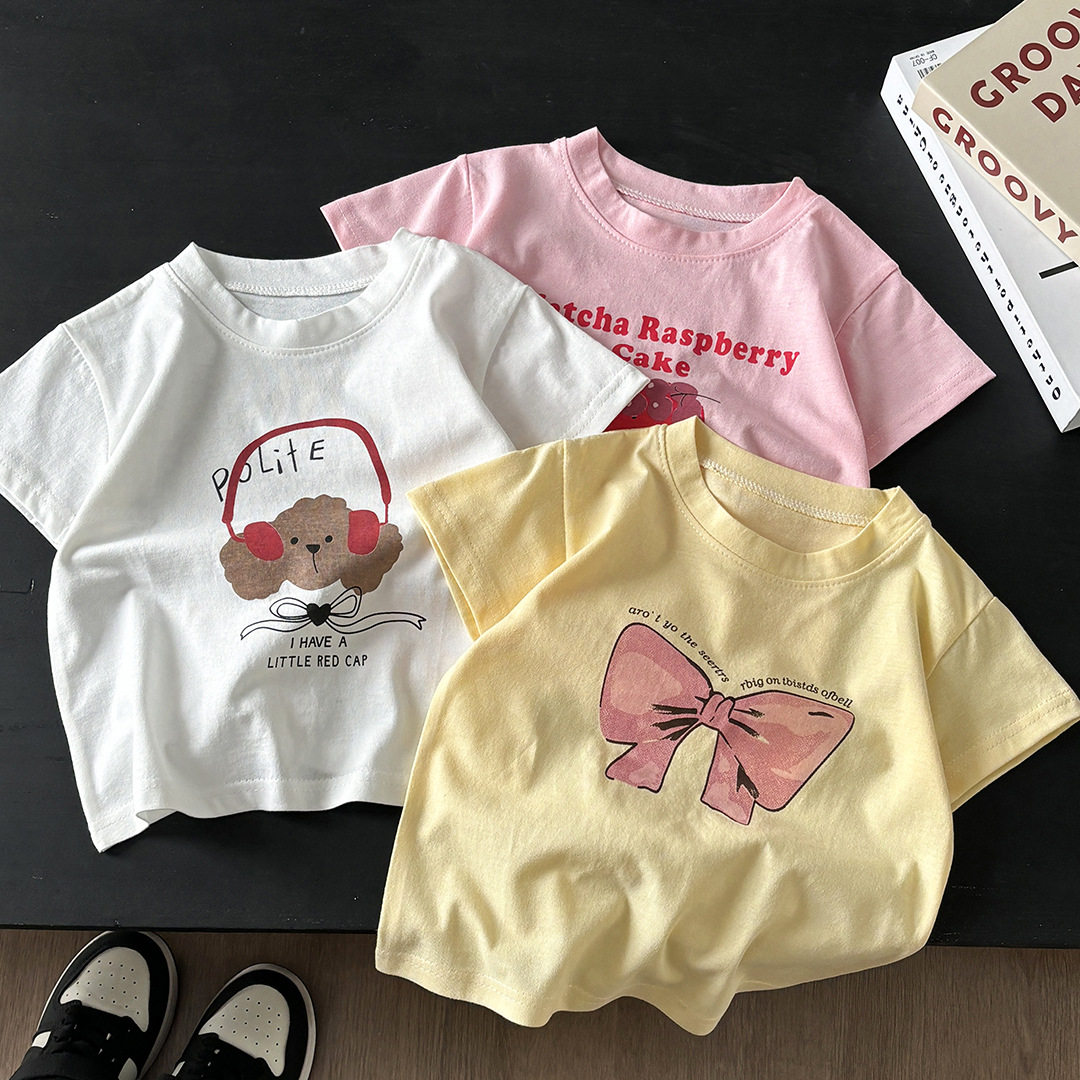 儿童短袖t恤童装女童夏装婴儿宝宝纯棉男童上衣一件中小童