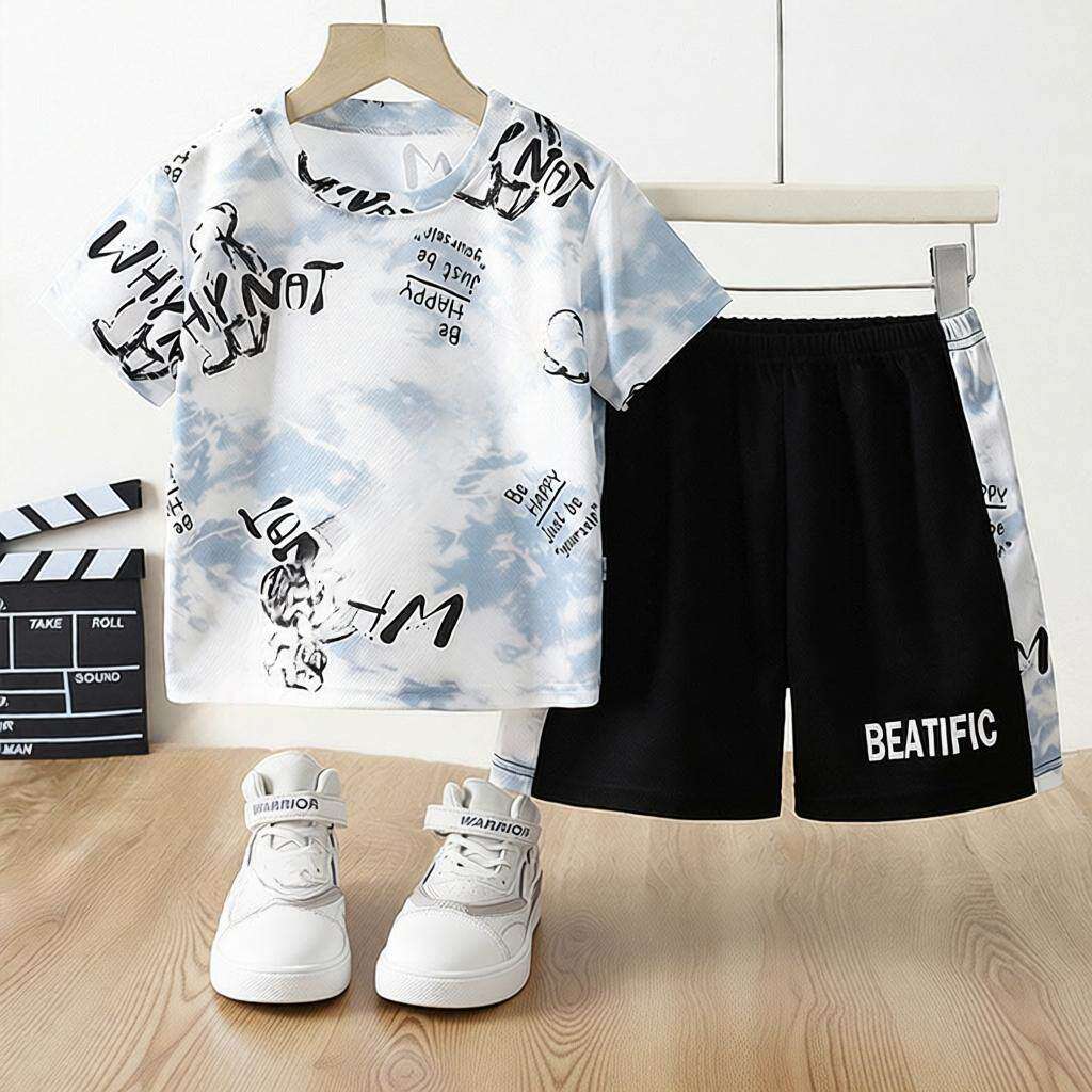 男童夏季套装休闲速干衣冰丝韩版球服运动服新款短袖短裤童装