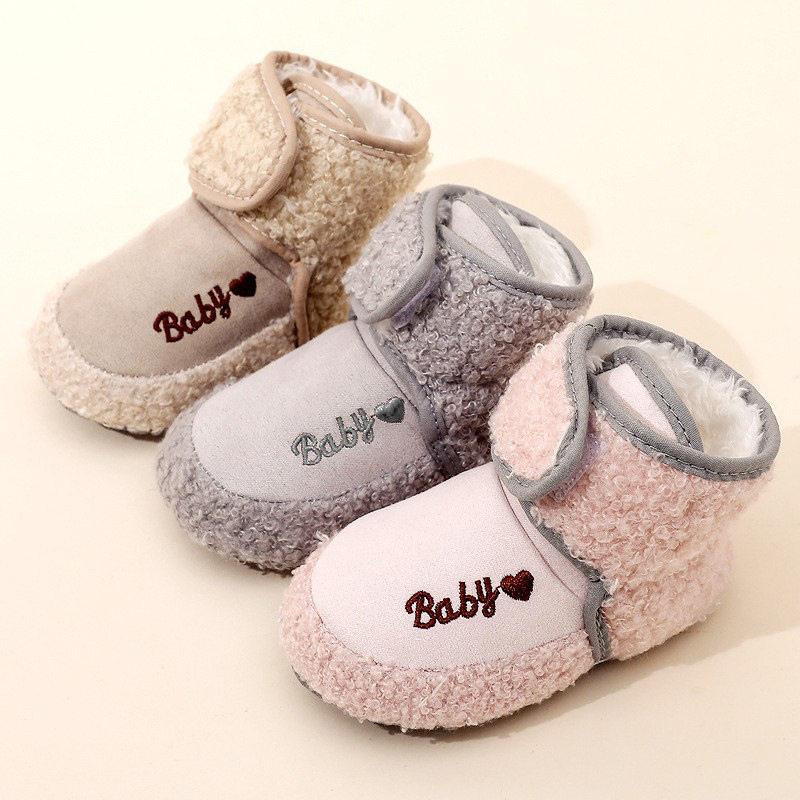 冬款雪地学步鞋0至1岁棉鞋保暖加