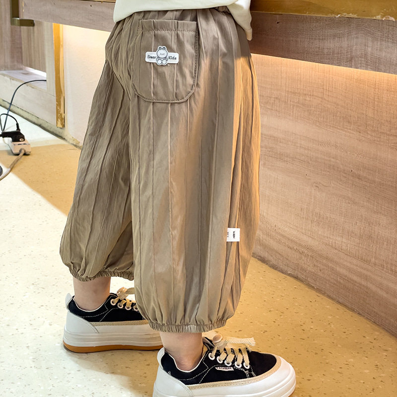 宽松新款儿童春秋薄款宝宝男女童2026洋气阔腿裤九分裤韩版灯笼裤
