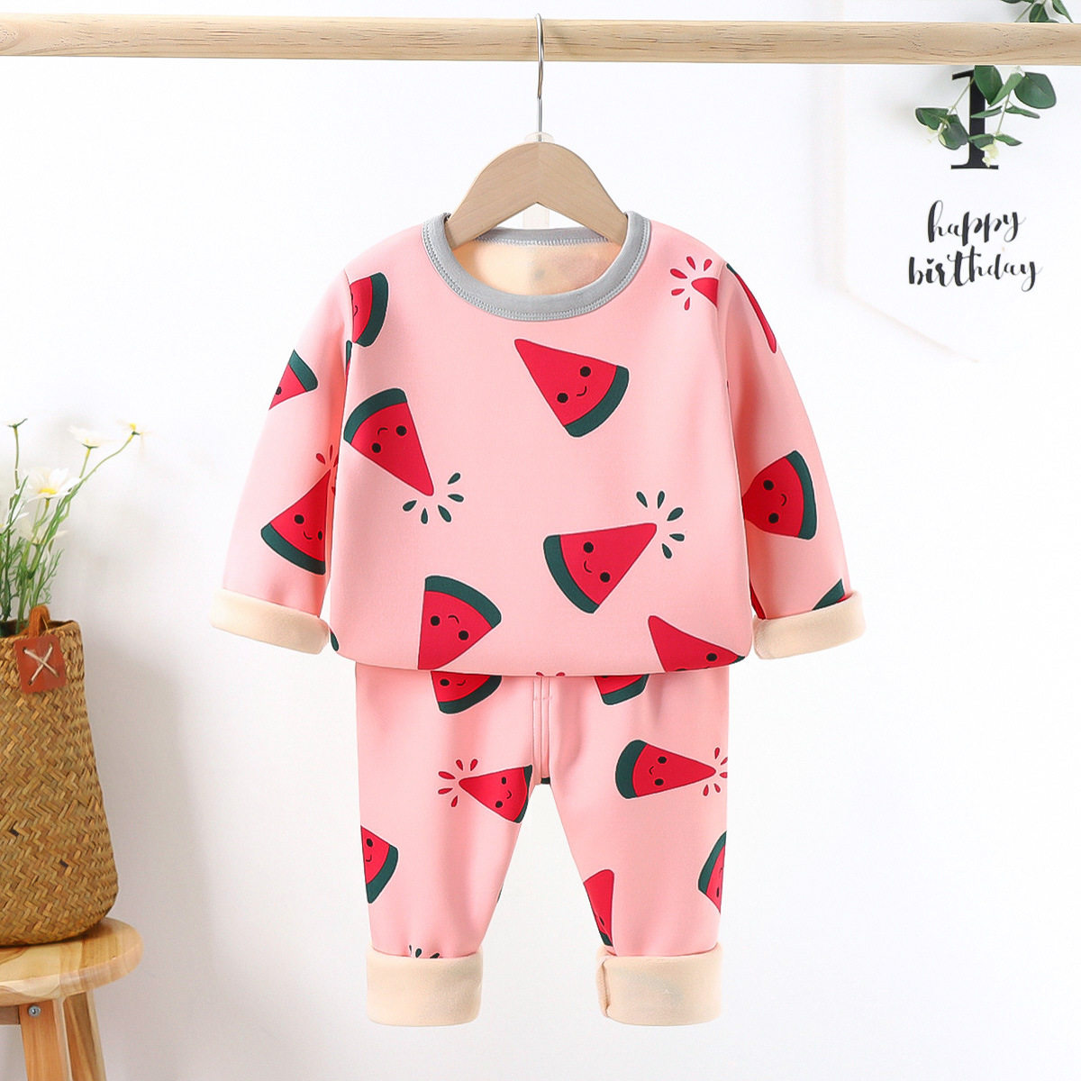 儿童保暖内衣套装26秋冬新款中大童家居装加厚男女童加绒长袖童装