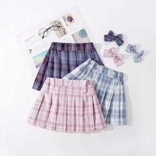 新款 女童学院风甜美日系外穿格子短裙裙 半身儿童jk制服正版 夏季