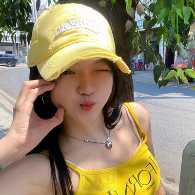 黄色帽子多巴胺棒球帽女夏款宽帽檐大脸显脸小鸭舌帽防晒遮阳帽