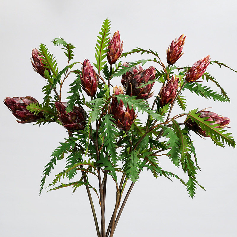 清新仿真绿植双头帝王花