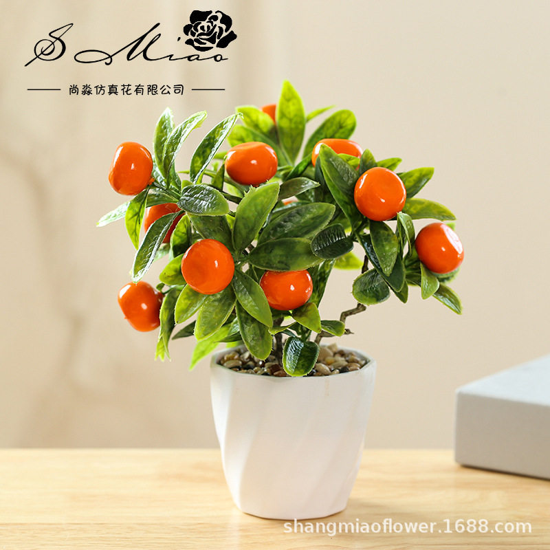 假花高档水果小盆景厂家