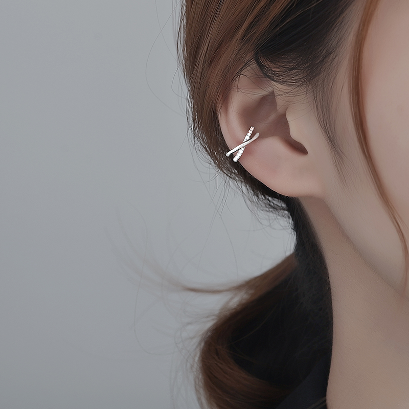 锆石耳夹女无耳洞小众小巧