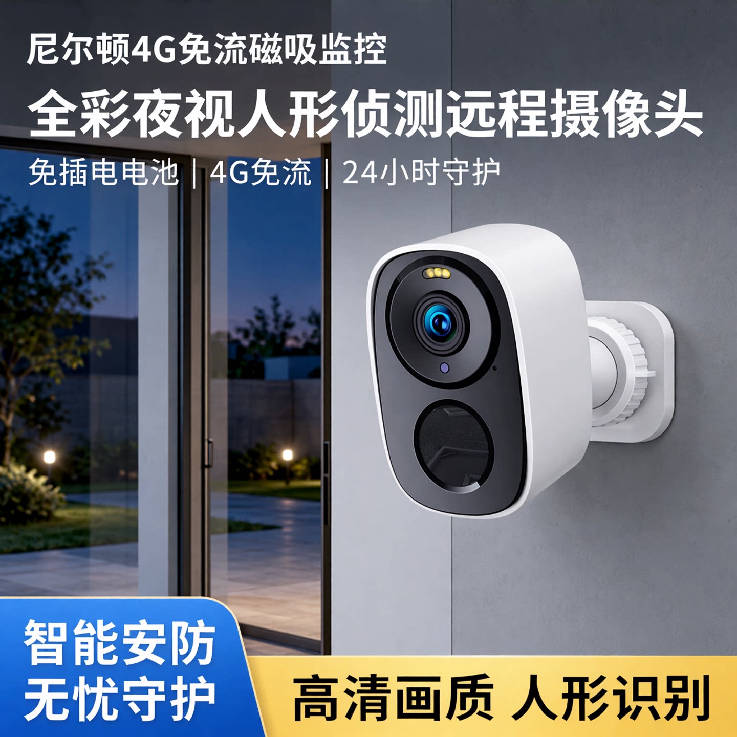 尼尔顿4G免流磁吸高清夜视摄像头