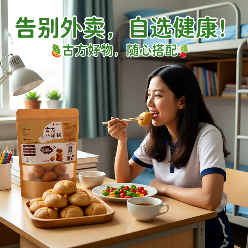 扁鹊食医传统八珍糕宿舍屯粮营养滋补无添加防腐剂无蔗糖护胃零食