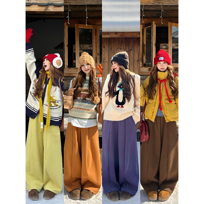 林诗琦NICKIDAILY四色廓形气球裤