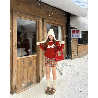 林诗琦NICKIDAILY彩色格纹半身裙