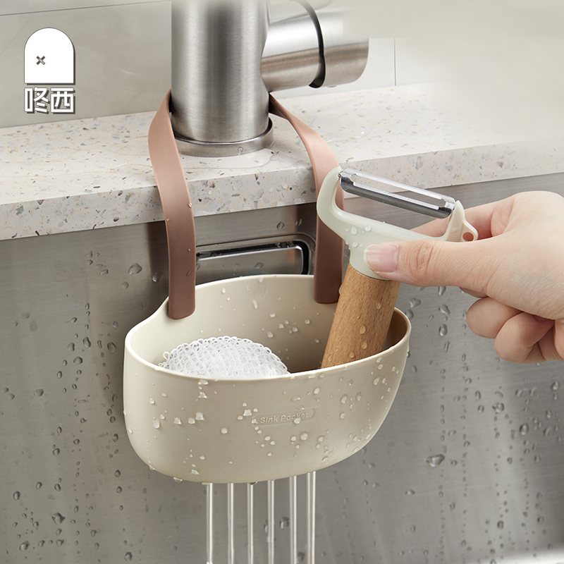 水槽沥水篮挂袋厨房浴室水龙头