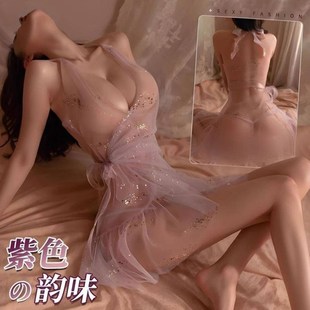 大码胖mm情调睡衣性感氛围感女款2025新款漂亮独特睡袍奶呼呼睡裙