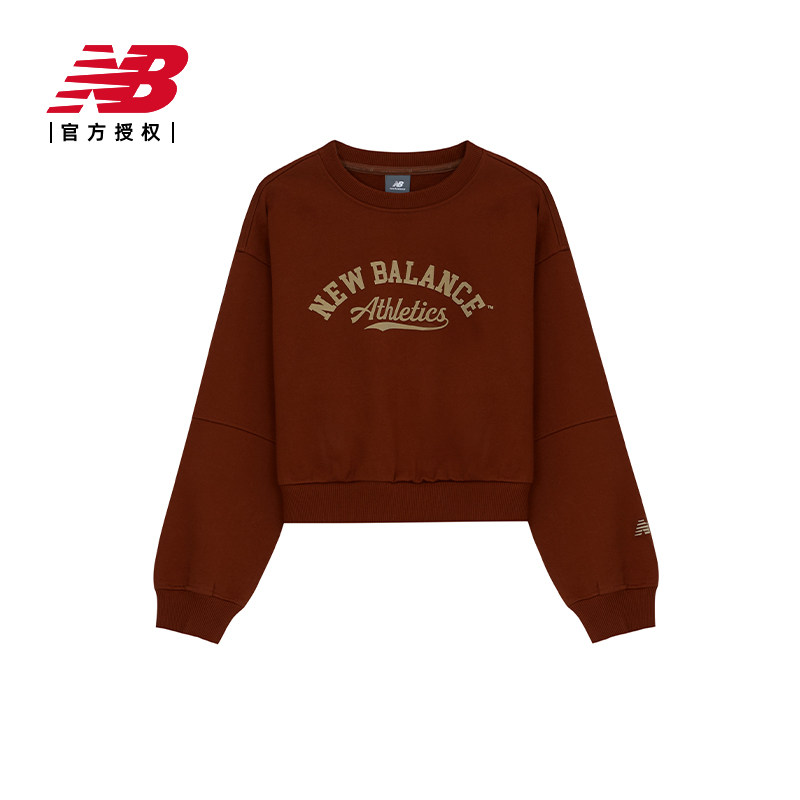 New Balance NB官方女运动休闲舒适套头衫简约时尚卫衣NCE43112