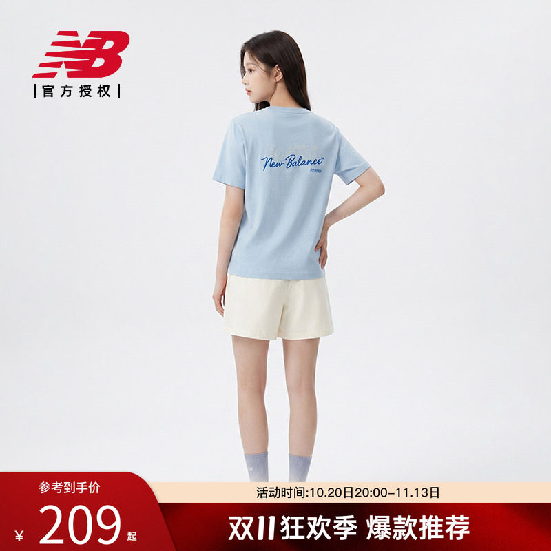 NewBalance NB官方正品26新款女圆领运动短袖T恤WT61L3VI
