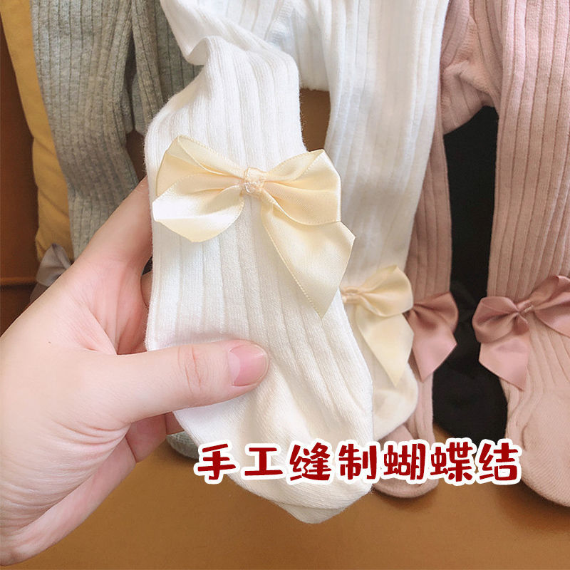 婴儿春秋纯棉打底裤女童儿童连裤袜小孩外穿袜裤宝宝连体打底袜子