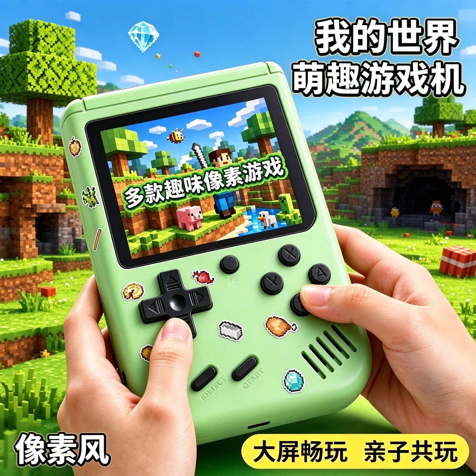 我的世界俄罗斯方块亲子怀旧掌机