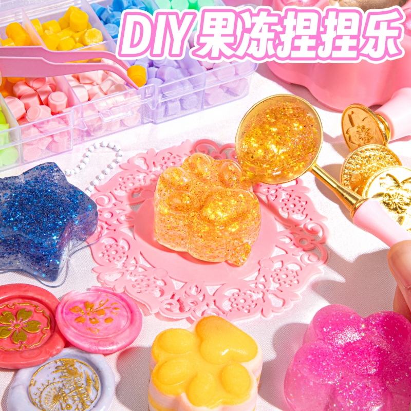 果冻火漆印章套装咕卡女孩儿童