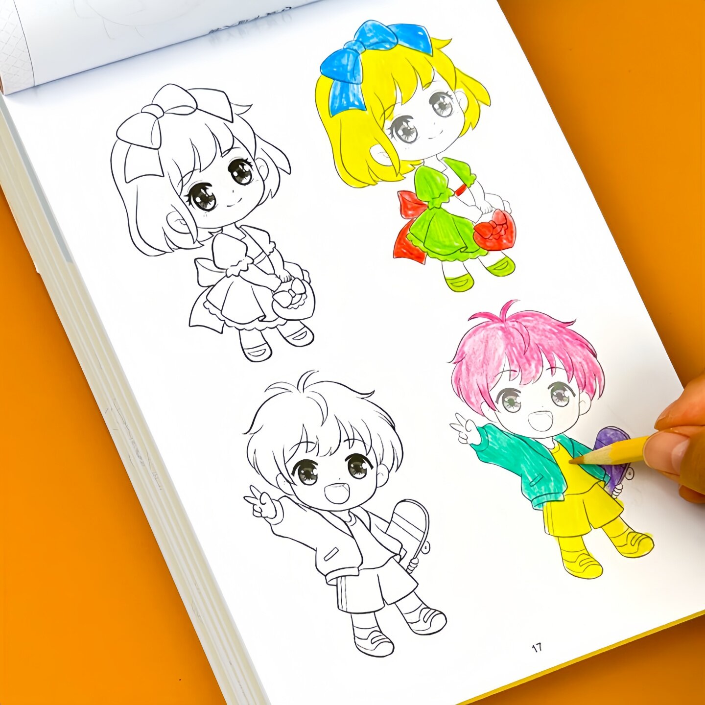 漫画入门手绘描摹本动漫人物线描画画本子二次元公主女孩古风自学零基础教程书绘画素描本白描临摹本练习画册图片