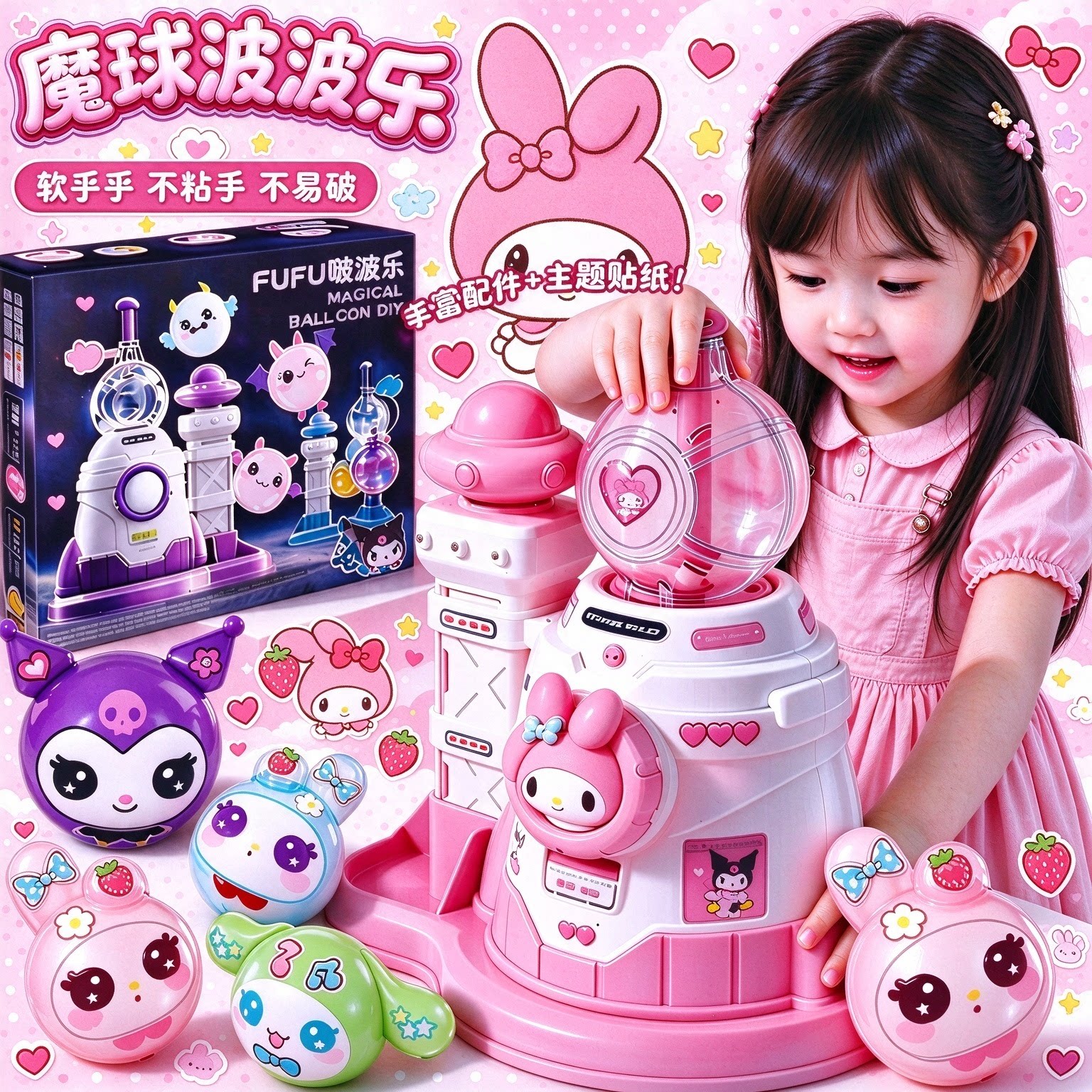 儿童充气魔球波波乐黏黏过家家